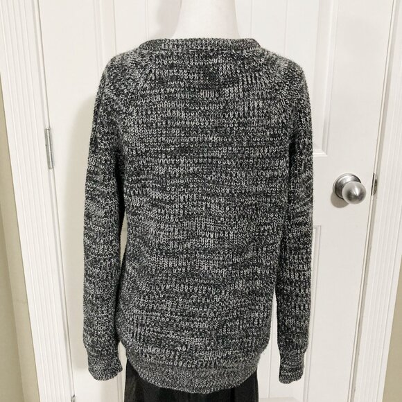 CLUB EUROPE Vintage grey black white blend thick knit sweater ~ SMALL MEDIUM - Picture 12 of 12